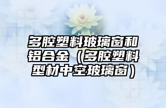 多腔塑料玻璃窗和鋁合金（多腔塑料型材中空玻璃窗）