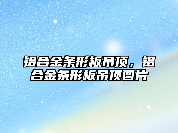 鋁合金條形板吊頂，鋁合金條形板吊頂圖片