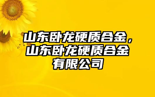 山東臥龍硬質合金，山東臥龍硬質合金有限公司