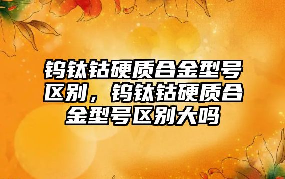 鎢鈦鈷硬質(zhì)合金型號區(qū)別，鎢鈦鈷硬質(zhì)合金型號區(qū)別大嗎