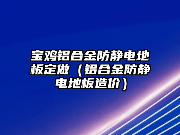 寶雞鋁合金防靜電地板定做（鋁合金防靜電地板造價(jià)）