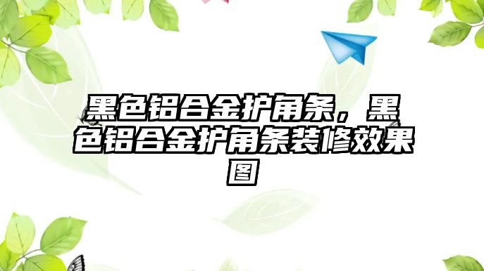 黑色鋁合金護角條，黑色鋁合金護角條裝修效果圖