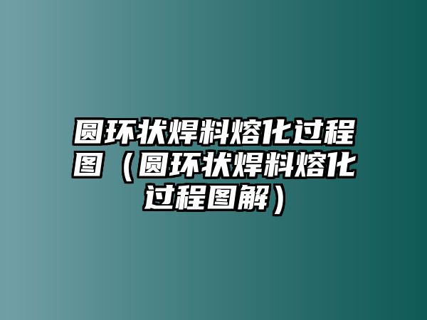 圓環(huán)狀焊料熔化過程圖（圓環(huán)狀焊料熔化過程圖解）