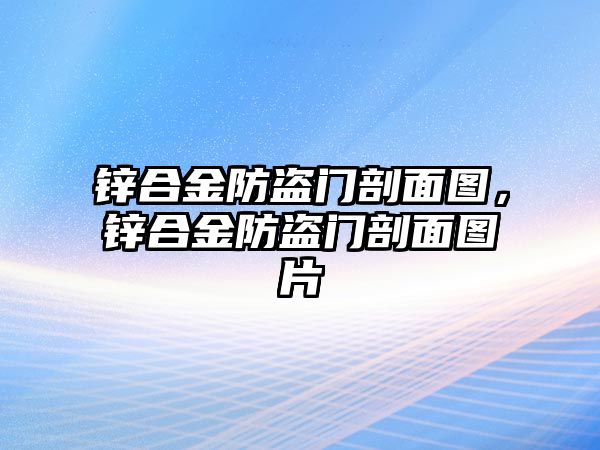 鋅合金防盜門剖面圖，鋅合金防盜門剖面圖片