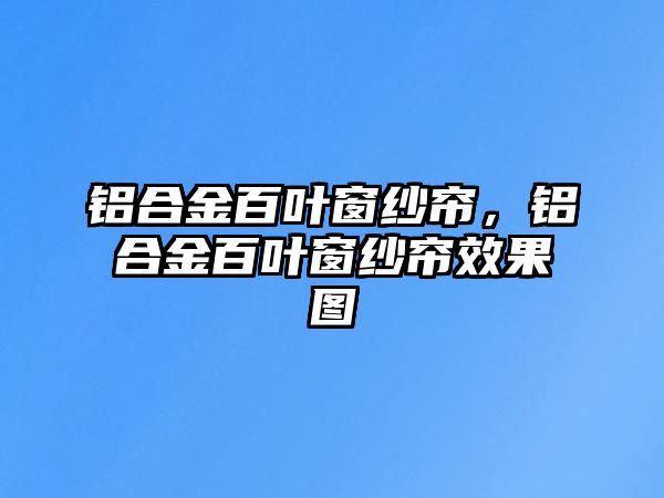 鋁合金百葉窗紗簾，鋁合金百葉窗紗簾效果圖