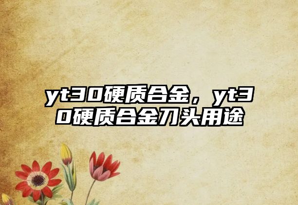 yt30硬質(zhì)合金，yt30硬質(zhì)合金刀頭用途