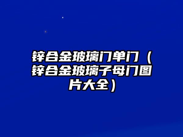 鋅合金玻璃門單門（鋅合金玻璃子母門圖片大全）