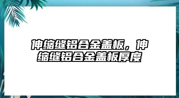 伸縮縫鋁合金蓋板，伸縮縫鋁合金蓋板厚度