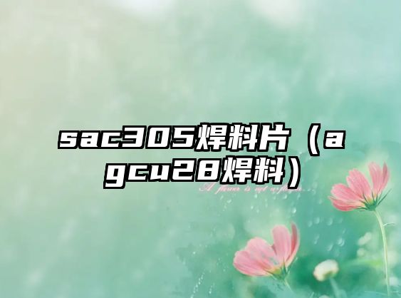 sac305焊料片（agcu28焊料）