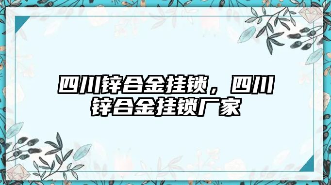 四川鋅合金掛鎖，四川鋅合金掛鎖廠家