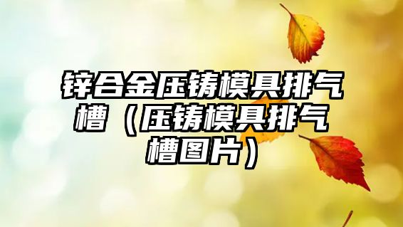 鋅合金壓鑄模具排氣槽（壓鑄模具排氣槽圖片）