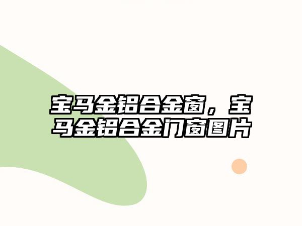 寶馬金鋁合金窗，寶馬金鋁合金門窗圖片