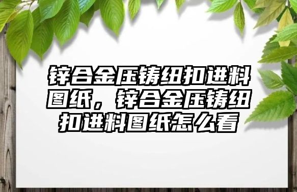 鋅合金壓鑄紐扣進料圖紙，鋅合金壓鑄紐扣進料圖紙怎么看