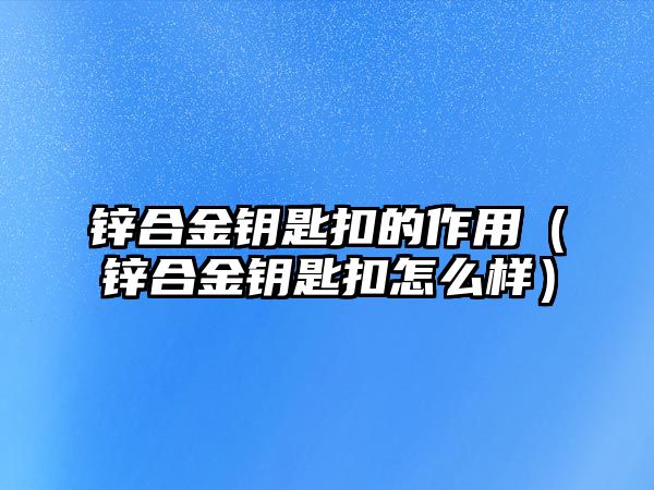 鋅合金鑰匙扣的作用（鋅合金鑰匙扣怎么樣）