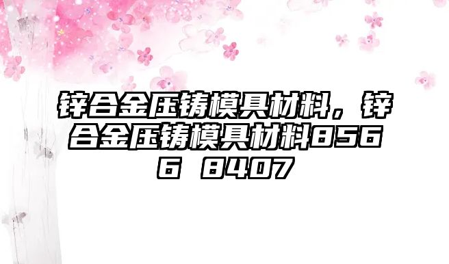 鋅合金壓鑄模具材料，鋅合金壓鑄模具材料8566 8407