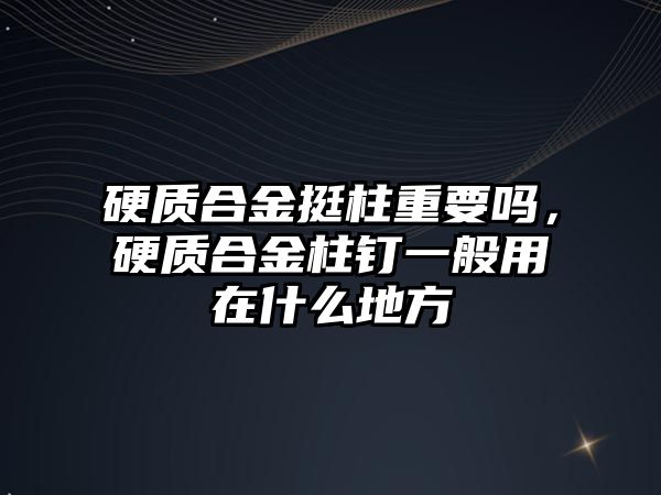 硬質合金挺柱重要嗎，硬質合金柱釘一般用在什么地方