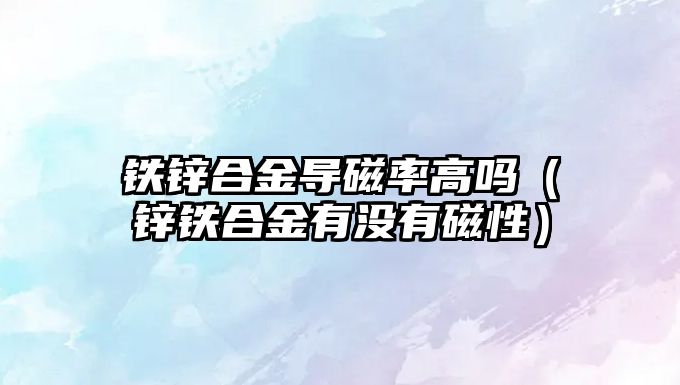 鐵鋅合金導磁率高嗎（鋅鐵合金有沒有磁性）