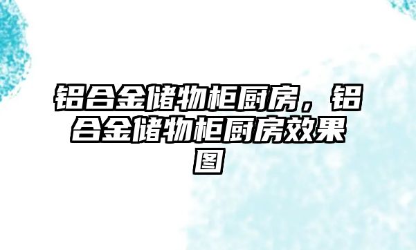 鋁合金儲物柜廚房，鋁合金儲物柜廚房效果圖