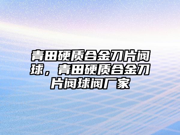 青田硬質(zhì)合金刀片閥球，青田硬質(zhì)合金刀片閥球閥廠家