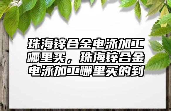 珠海鋅合金電泳加工哪里買，珠海鋅合金電泳加工哪里買的到