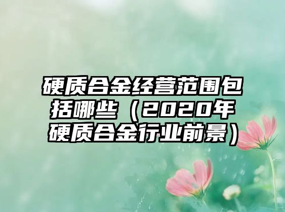 硬質(zhì)合金經(jīng)營范圍包括哪些（2020年硬質(zhì)合金行業(yè)前景）