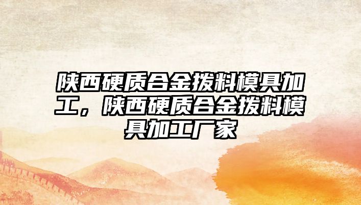 陜西硬質(zhì)合金撥料模具加工，陜西硬質(zhì)合金撥料模具加工廠家