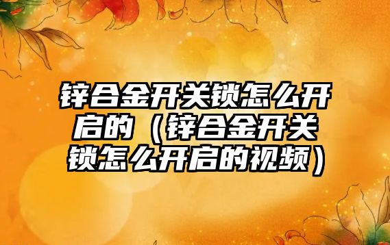 鋅合金開關鎖怎么開啟的（鋅合金開關鎖怎么開啟的視頻）