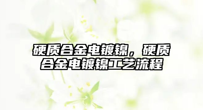 硬質(zhì)合金電鍍鎳，硬質(zhì)合金電鍍鎳工藝流程