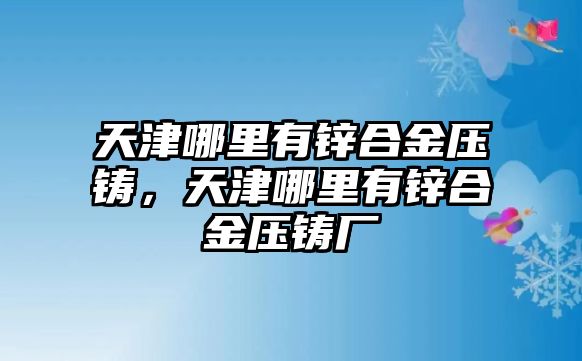 天津哪里有鋅合金壓鑄，天津哪里有鋅合金壓鑄廠