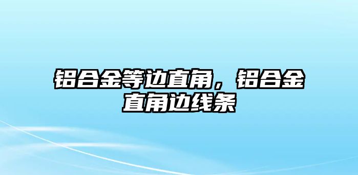 鋁合金等邊直角，鋁合金直角邊線條