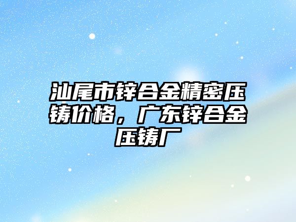 汕尾市鋅合金精密壓鑄價(jià)格，廣東鋅合金壓鑄廠