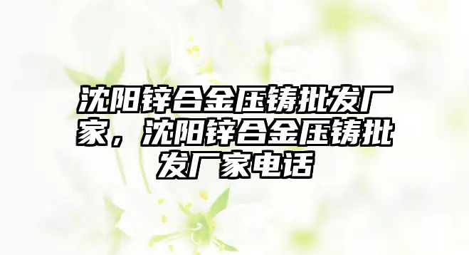 沈陽鋅合金壓鑄批發(fā)廠家，沈陽鋅合金壓鑄批發(fā)廠家電話