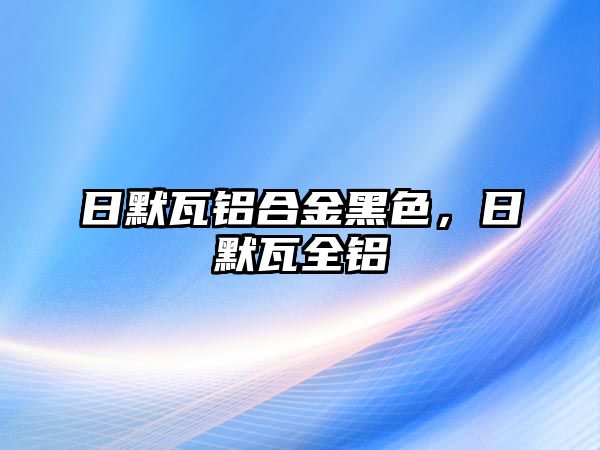 日默瓦鋁合金黑色，日默瓦全鋁