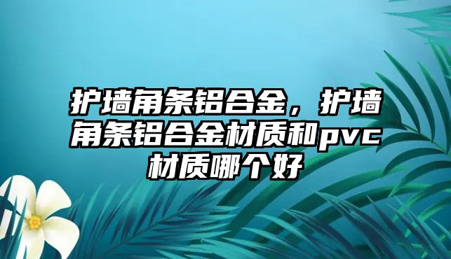 護(hù)墻角條鋁合金，護(hù)墻角條鋁合金材質(zhì)和pvc材質(zhì)哪個(gè)好