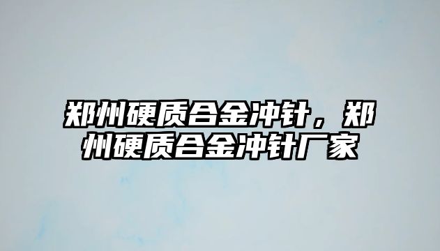 鄭州硬質合金沖針，鄭州硬質合金沖針廠家