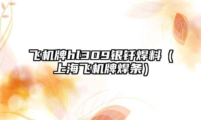 飛機牌hl309銀釬焊料（上海飛機牌焊條）