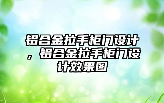 鋁合金拉手柜門設計，鋁合金拉手柜門設計效果圖