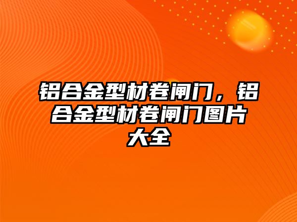 鋁合金型材卷閘門，鋁合金型材卷閘門圖片大全