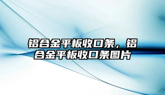 鋁合金平板收口條，鋁合金平板收口條圖片