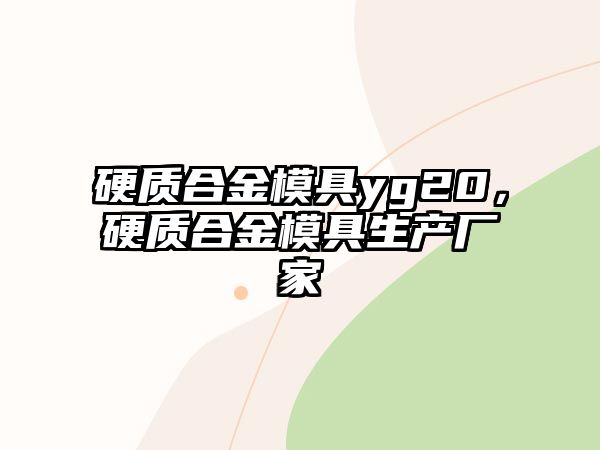 硬質(zhì)合金模具yg20，硬質(zhì)合金模具生產(chǎn)廠家