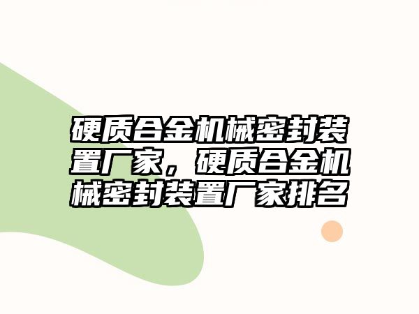 硬質(zhì)合金機(jī)械密封裝置廠家，硬質(zhì)合金機(jī)械密封裝置廠家排名