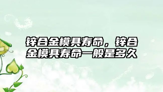 鋅合金模具壽命，鋅合金模具壽命一般是多久