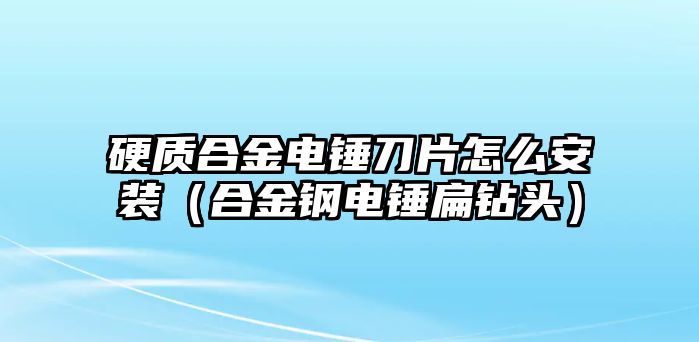 硬質(zhì)合金電錘刀片怎么安裝（合金鋼電錘扁鉆頭）