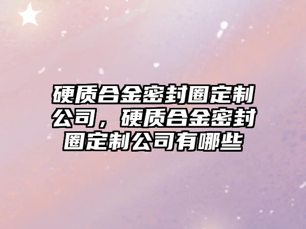 硬質(zhì)合金密封圈定制公司，硬質(zhì)合金密封圈定制公司有哪些