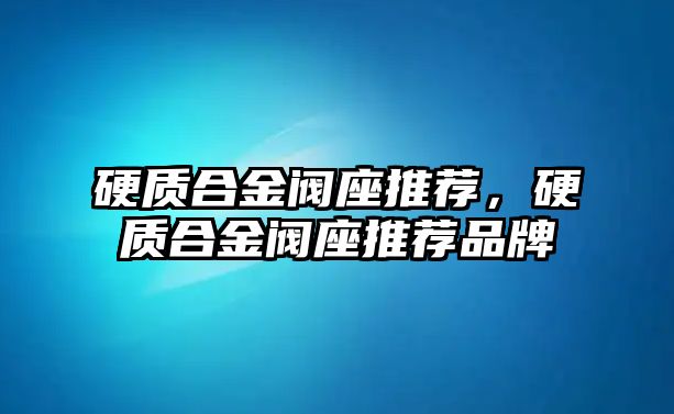 硬質(zhì)合金閥座推薦，硬質(zhì)合金閥座推薦品牌