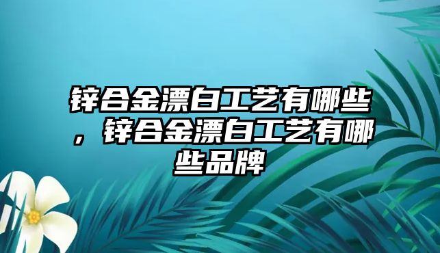 鋅合金漂白工藝有哪些，鋅合金漂白工藝有哪些品牌