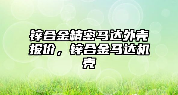 鋅合金精密馬達外殼報價，鋅合金馬達機殼