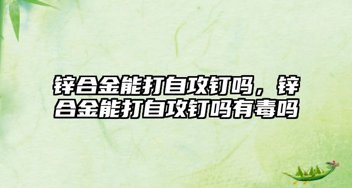 鋅合金能打自攻釘嗎，鋅合金能打自攻釘嗎有毒嗎