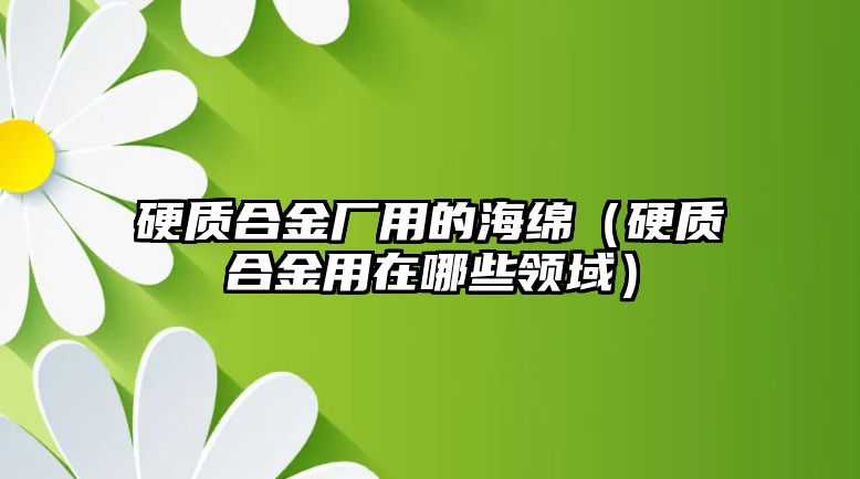 硬質(zhì)合金廠用的海綿（硬質(zhì)合金用在哪些領(lǐng)域）