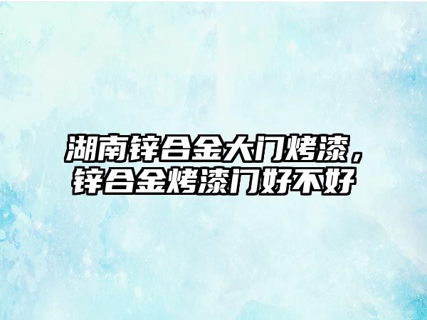 湖南鋅合金大門烤漆，鋅合金烤漆門好不好